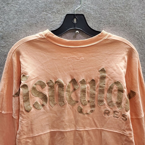 Tops - Disney Parks Women Top XS Orange Shirt Jersey Spirit Disneyland Resort Glitter
